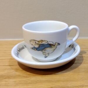 Wedgwood White Cup and Saucer with Peter Rabbit Design